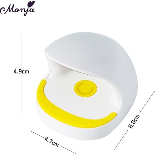 Monja 6W 3 LEDs Mini Nail Art UV Dryer Eggshell Shaped USB Portable Nail Lamp Nail Gel Polish Fast Curing Tool Manicure Machine