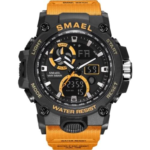 SMAEL Brand Watch Men Sports Watches Mens Watches Military Army S Shock 50m Waterproof Wristwatches 8011 Fashion Men Watches