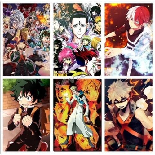 DIY 5D Diamond Painting My Hero Academy Full Round Square Drill Embroidery Animation Cross Stitch Kit Mosaic Rhinestone Crafts