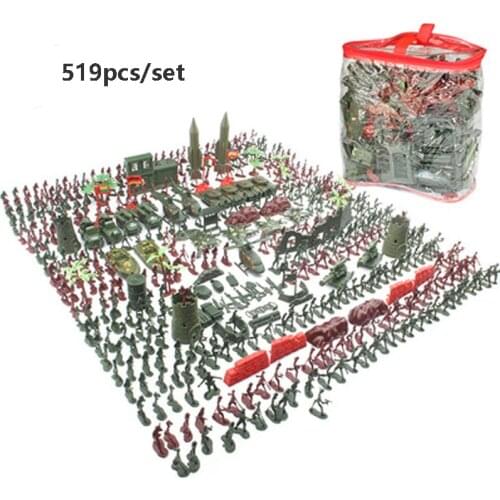 Soldiers Set building blocks Doll Action Figures Sand table model Toys Plastic Collective Model toys For kids Military Gift