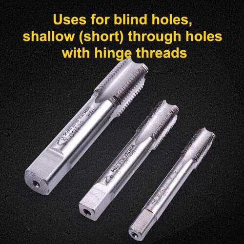 New 1Pcs High Quality HSS Pipe Screw Thread Tap straight flute 8-13.5mm Screw Tap Threading Tools Hand Tap for metal drilling