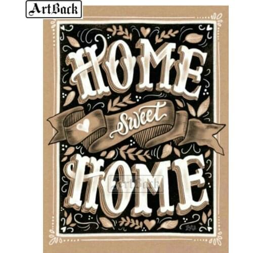 New Square / Round 5d Diamond Painting "home sweet home" icon full 3D rhinestone mosaic diamond embroidered home decor kit