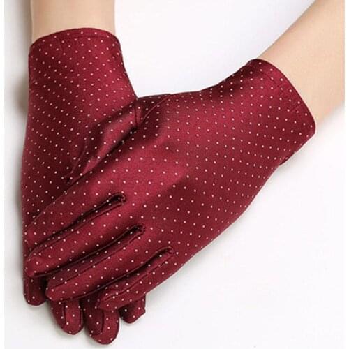 Gloves Summer Driving Fashion Women Dots Print Sun Protection Gloves Elastic Mittens