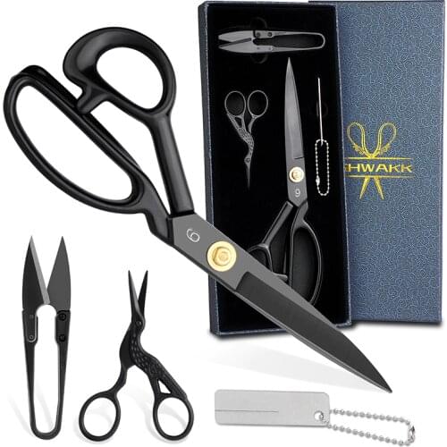 SHWAKK Professional Tailor Scissors Clothing Scissors Embroidery Scissor Tools for Sewing Craft Supplies Scissors Fabric Cutter