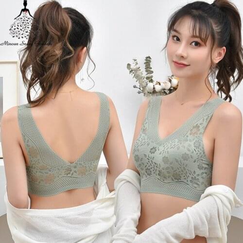 Sexy Lace Bras For Women Push Up Brassiere BH Wireless Bralette Soutien Gorge Femme Lingerie Seamless Bra With Padded