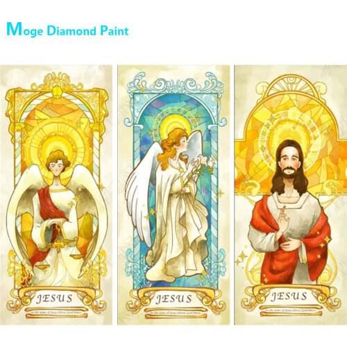 Religion Portrait Diamond Painting Virgin Angel Christ Round Full Drill Nouveaute DIY Mosaic Embroidery 5D Cross Stitch Gifts