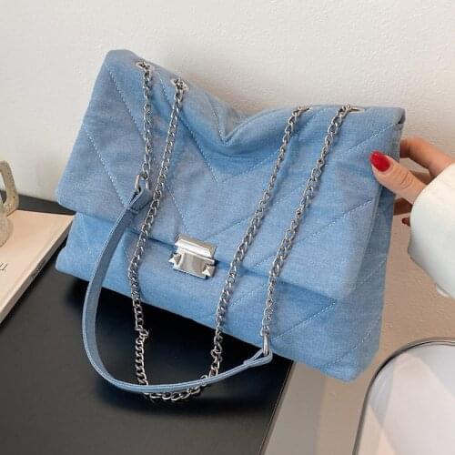 High-quality Canvas One-shoulder Handbags 2021 New Trendy Chain Messenger Bag Large-capacity Small Square Bag Under The Arm