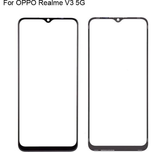 For OPPO Realme V3 5G Front LCD Glass Lens touchscreen RealmeV3 RMX2200 Touch screen Panel Outer Screen Glass without flex