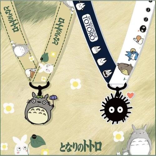 Japan Anime Totoro Cartoon Neck Strap Lanyard for key ID Card Phone Straps USB Badge holder Hang Rope Lariat Lanyards