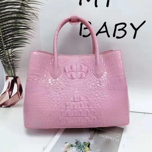 2020 SS ladies fashion tote bag Genuine Crocodile leather women handbag Genuine leather tote bag