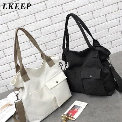 Women Crossbody Bags Versatile Handbags Canvas Messenger Bag Female Large Pocket Casual Tote Vintage Crossbody Shoulder Bags