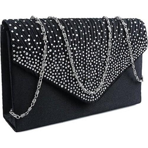 Womens Party Clutch Diamante Ladies' Evening Purse Vintage Chain Phone Crossbody Bags Female Shoulder Handbag Sac Main Femme