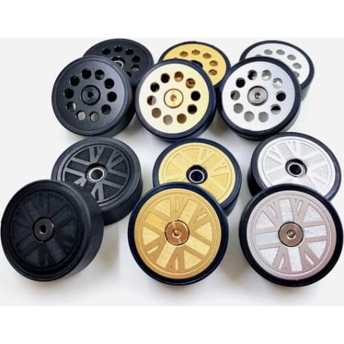 1pair 46mm double bearing easywheel for Brompton folding bike UK flag hollow super width 16mm EZ wheel with Ti titanium bolt