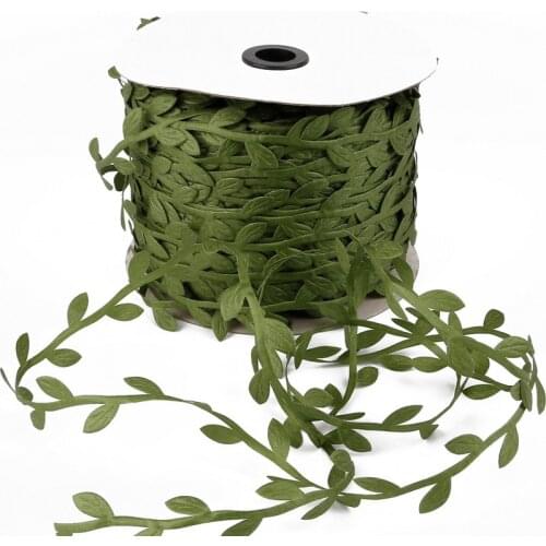 10Meter Silk Leaf-Shaped Artificial Flower Green Leaves For Home Wedding Decoration DIY Wreath Scrapbooking Craft Fake Flower