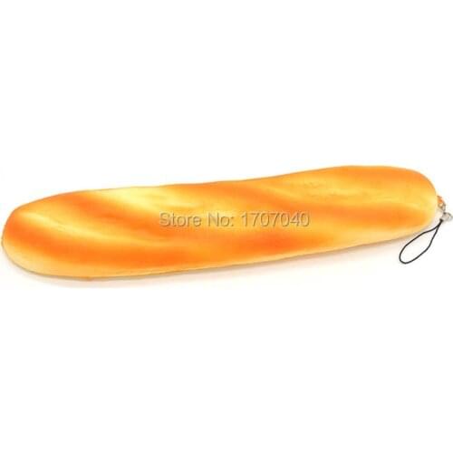 15PCS Long 28CM Squishy French Baguettes Loaf Soft Bread Scented Wrist Pads Strap Pillow Toy Wholesale