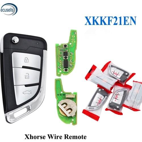 2/5/10PCS,XKKF21EN 3 Buttons Flip Remote Xhorse VVDI Remote Wire Remote Key for VVDI Key Tool