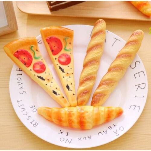30pcs/lot kawaii ballpoint pen novelty stationery simulation bread pizza ball pen for school office writing supplies kids gift
