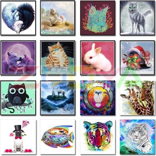 5D Diamond Painting Animal Series Sticker Diamond Embroidery Diamond Mosaic Pattern Home Decor Diy Handmade New Year Gift Lx815