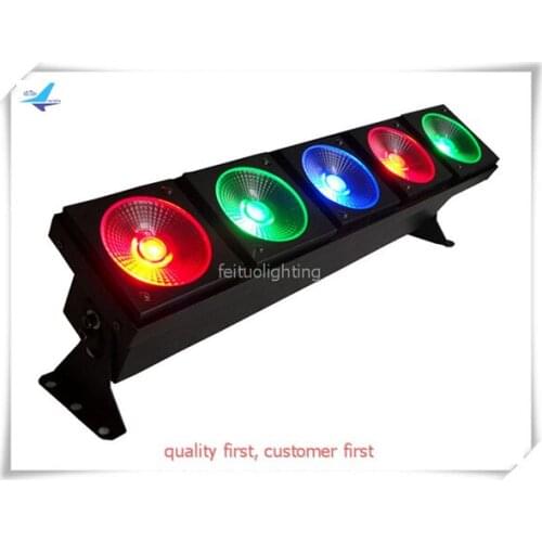 Free shipping New 5 Eyes COB Matrix Stage Blinder Light BEAM 5x30W Tricolor RGB 3in1 LED DJ Bar Disco Audience DMX Floor Lights