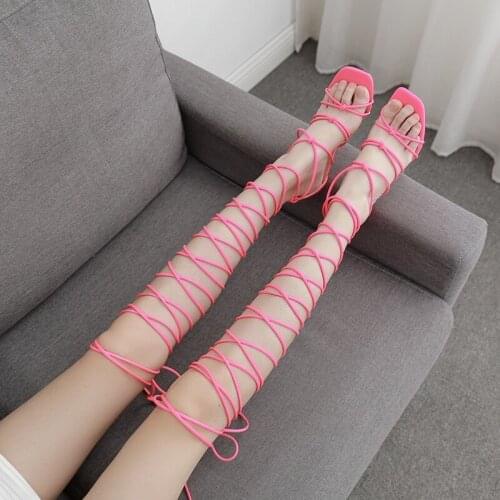 11 cm large size thin strap summer new sexy banquet dress womens shoes cross strap stiletto high heel Roman sandals women