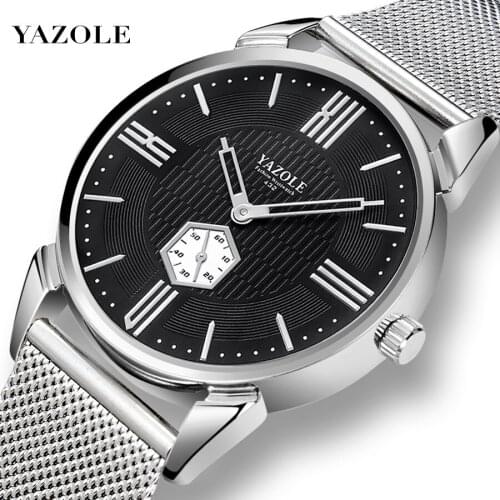 2020 New Yazole Old Mens Watch Fashion Leisure Belt Watch Quartz Watch Bracelet Watch Watch Versatile Watch Men Watches Watch