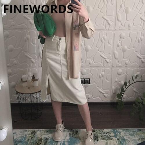 FINEWORDS Denim Skirts For Women