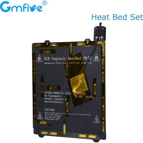 GmFive Clone Prusa I3 3D Printer Hot Bed Heated Bed MK3 PCB Magnetic With Spring Steel Plate PEI MK52 24V For Prusa i3 MK3 MK3S