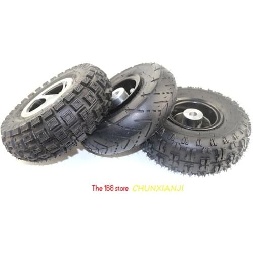 Good Quality 3.00-4 4.10-4 Trye Tire and Inner Tube Rim Wheel Alloy Rim Hub for 49cc ATV Quad Go Kart Gas Scooter Bike Motorcle