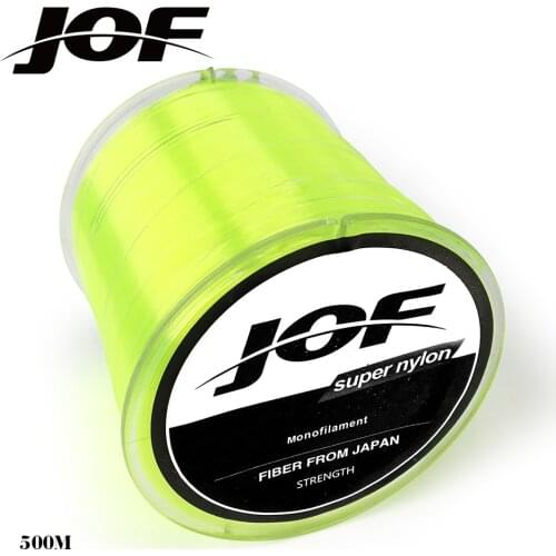 JOF 500 Meters Nylon Fishing Lines Fishing Rope Carbon Fiber Line Multifilament Strong Japan Sea Fly Fishing Lines 5 LB-30 LB