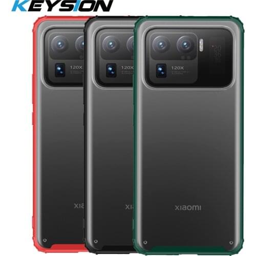 KEYSION Fashion Matte Phone Case for Xiaomi Mi 11 Ultra 5G Transparent Shockproof Back Cover for Xiaomi Mi 11 Pro 11i Mi 11 Lite