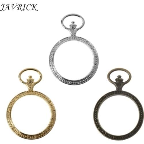 5Pcs Round Open Back Bezel Tray Pendants Blank Frame for UV Resin Jewelry Making