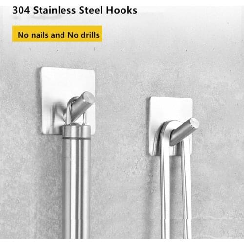 304 Stainless Steel Robe Hook Wall Hook Towel Hook for Bathroom Coat Hook Rustproof Hook Hanger for Kitchen Hardware