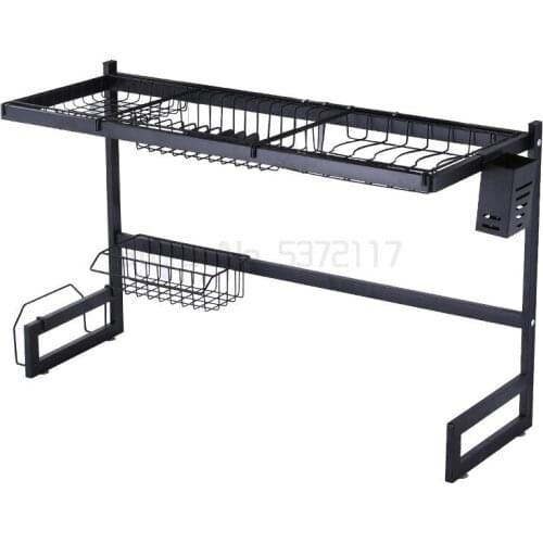 Stainless Steel Kitchen Shelf Organizer Dishes Drying Rack Over Sink Dish Drying Rack Holder Countertop Utensils Holder