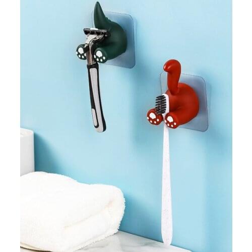 Multi-Purpose Hooks Creative Animal Hook Key Wall Crochet Hanger Removable Kitchen Hooks Can Washed holder Decoration