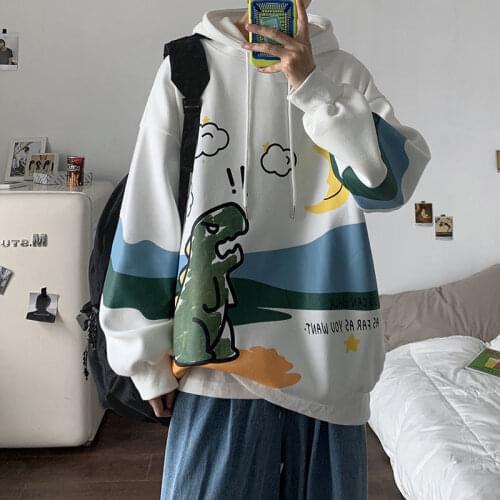Cute Cartoon Hoodie Streetwear Men Japanese Hip Hop Sweatshirt Men Fashion Tops Casual Funny Spring Autumn Harajuku Hoodies Male