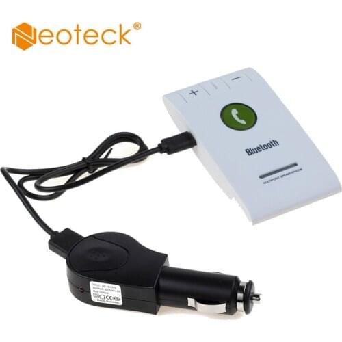 Neoteck Universal Bluetooth-Compatible 4.0 Wireless Audio Adapter andsfree Speaker Phone Visor With Clip Noise cancellation