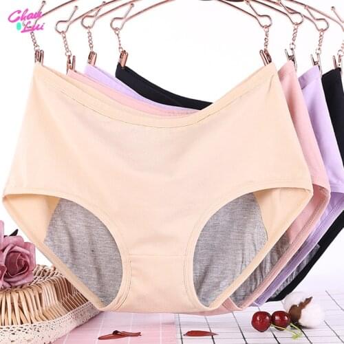 Chau Lui Leak Proof Menstrual Panties Physiological Pants Women Underwear Period Cotton Waterproof Briefs Plus size XL 5XL 6XL