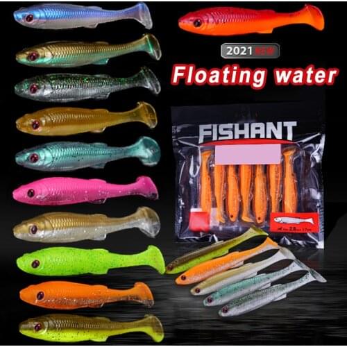 9Pcs/7Pcs Floating water Soft Lure 5cm 6.3cm 7.1cm Artificial Silicone Fishing Bait Tackle Carp Bass Jig Wobblers Swimbaits