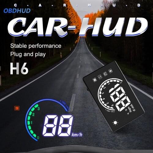 WiiYii Universal H6 Car HUD Head Up Display Projector Overspeed Warning System Security Alarm Phone Navigation Smartphone