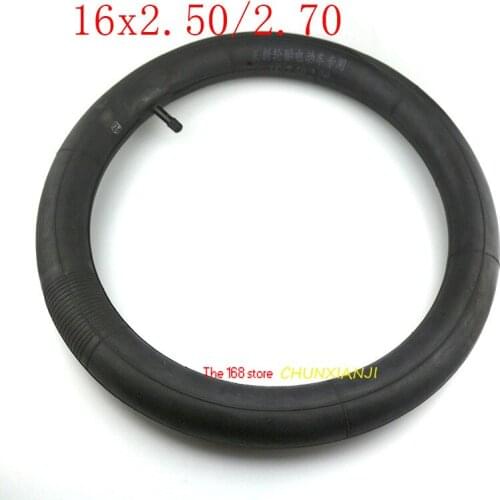 Size 16x2.50/2.70 Inner Tube with Bent Valve Stem for Electric Bikes good quality lightning shipment
