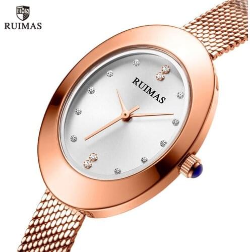 Top Brand Luxury Fashion BusinessQuartz Watch Red Women Quartz Waterproof Watch Rose gold Creative Ladies Watch Female Clock