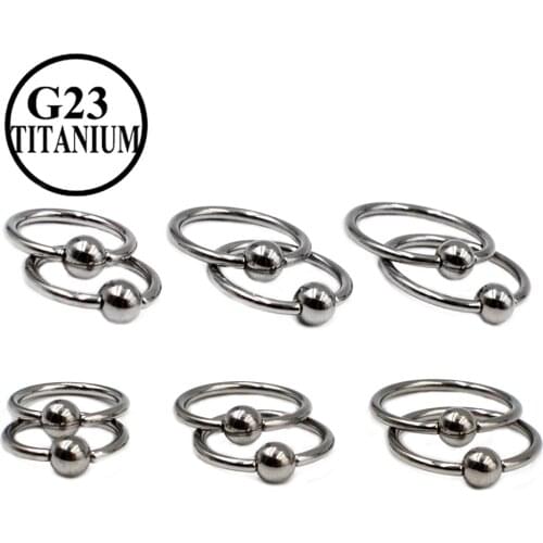 1PC G23 Titanium Earring Nose Septum Ring CBR Ball Ring Hoop Stretched Lip Ring Labret Tragus BigSize Hoop Body Piercing Jewelry
