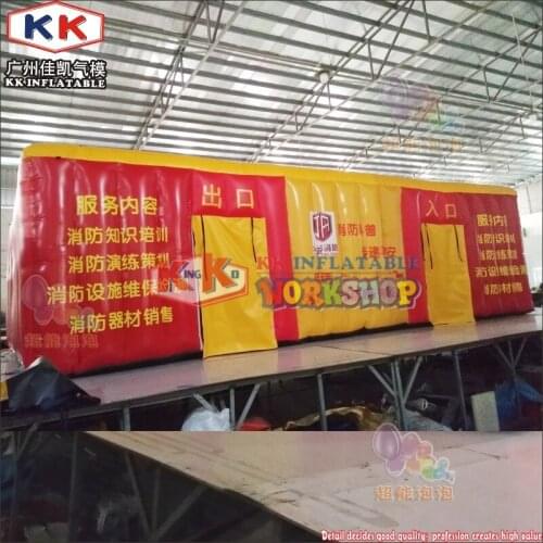 KK Factory Rescue equipment type inflatable fire safety house tent for escape room