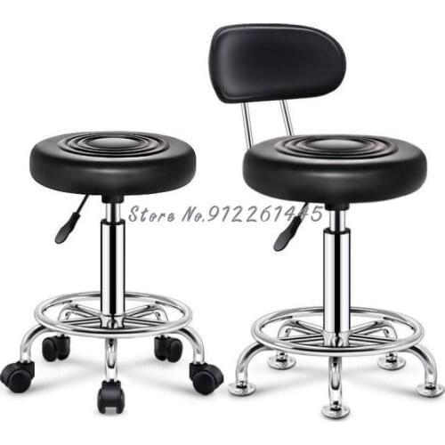 Beauty Stool Barber Shop Chair Manicure Stool Barber Shop Rotating Lifting Work Stool Pulley Makeup Hair Salon Chair