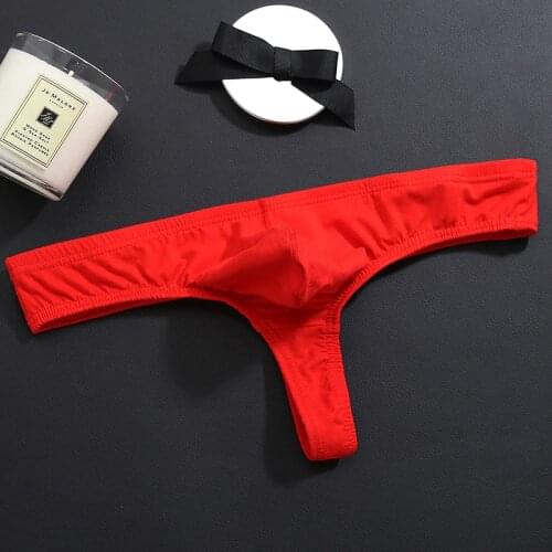 Men Sexy Under Wear Thong Low Waist Solid Shorts Raised Underwear Cotton T Mens Underwear Panties Gay Men Underwear