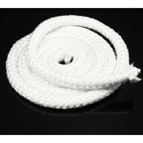 White 2m Wood Stove Heater Door Seal Gasket Rope High Density Fibreglass Rope For Domestic Commercial Heaters Ovens 9.5mm