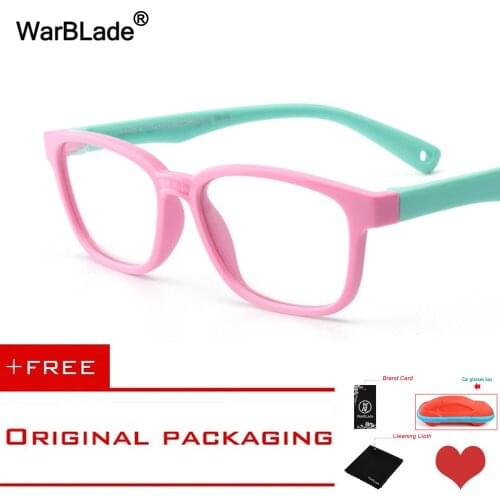 WarBLade Healthy Silicone Children Clear Glasses Girls Boys Flexible Eyewear Frames Kids Glasses Frames Optical Spectacle Frames