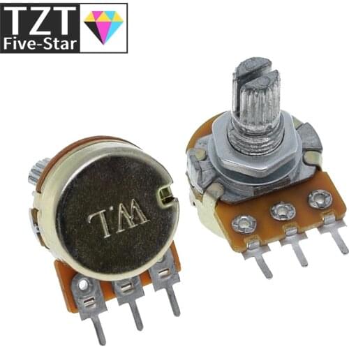 WH148 Linear Potentiometer 15mm Shaft With Nuts And Washers 3pin WH148 B1K B2K B5K B10K B20K B50K B100K B250K B500K B1M