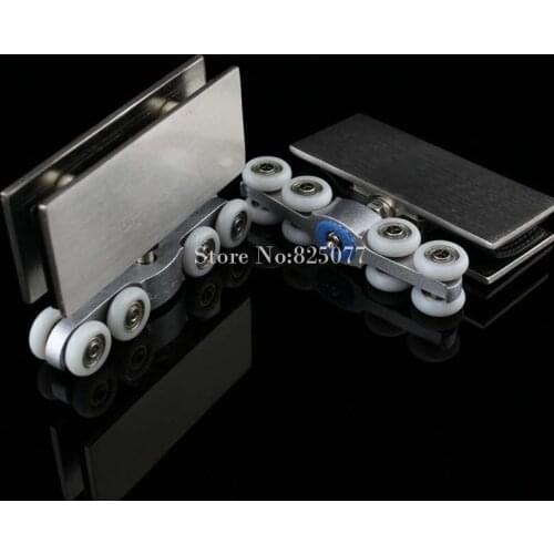 1 set Sliding Glass Door pulley Hanging Wheels for Sliding Glass Doors Shower Door Rollers hardware HM180