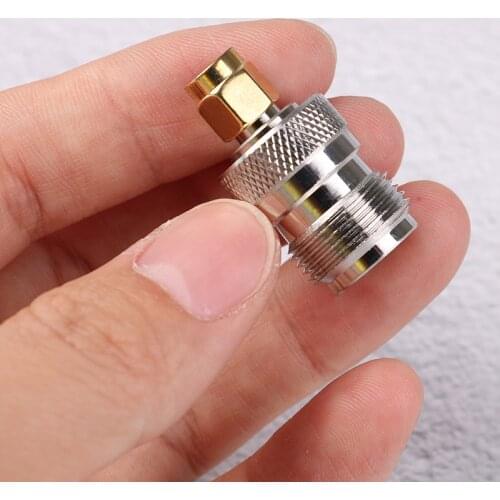 1PC Nickel Plated N Female Jack To SMA Male Plug RF Coax Adapter Convertor Straight